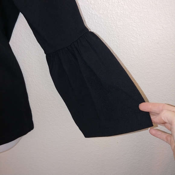 J crew factory bell sleeve t shirt black - Picture 4 of 8